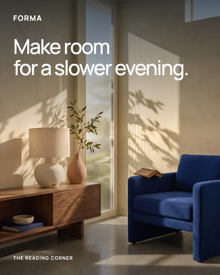 Make room for a slower evening.